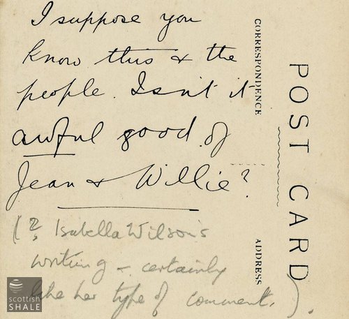 Message on the postcard