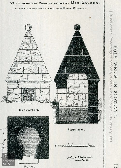 The well at Letham, the ruins of which survived into the 1960's.