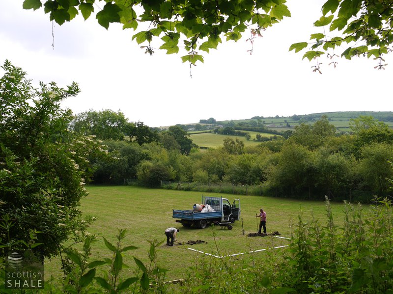 Canneline oil works - the retorts were located beneath the bushes at the far end of the playing field. June 2014