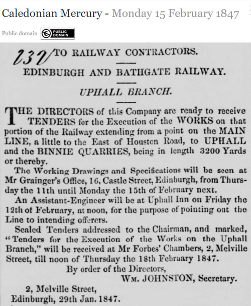 Uphall branch construction.png