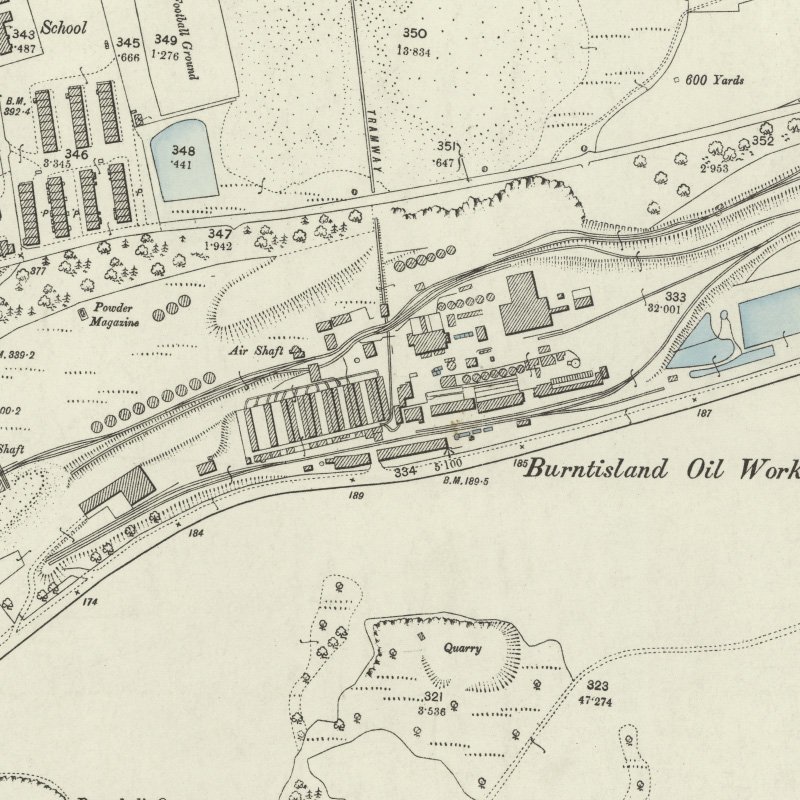 Burntisland No.1 Mine - 25" OS map c.1895, courtesy National Library of Scotland