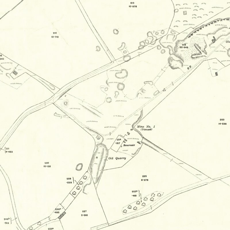 Deans No.1 Mine - 25" OS map c.1916, courtesy National Library of Scotland