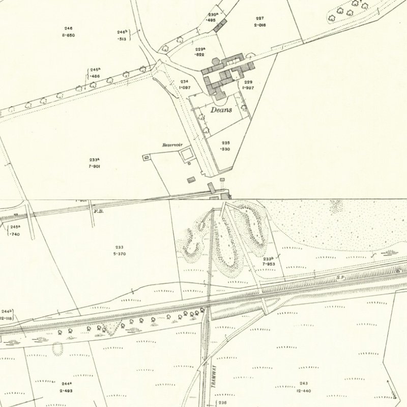 Deans No.4 Mine - 25" OS map c.1916, courtesy National Library of Scotland