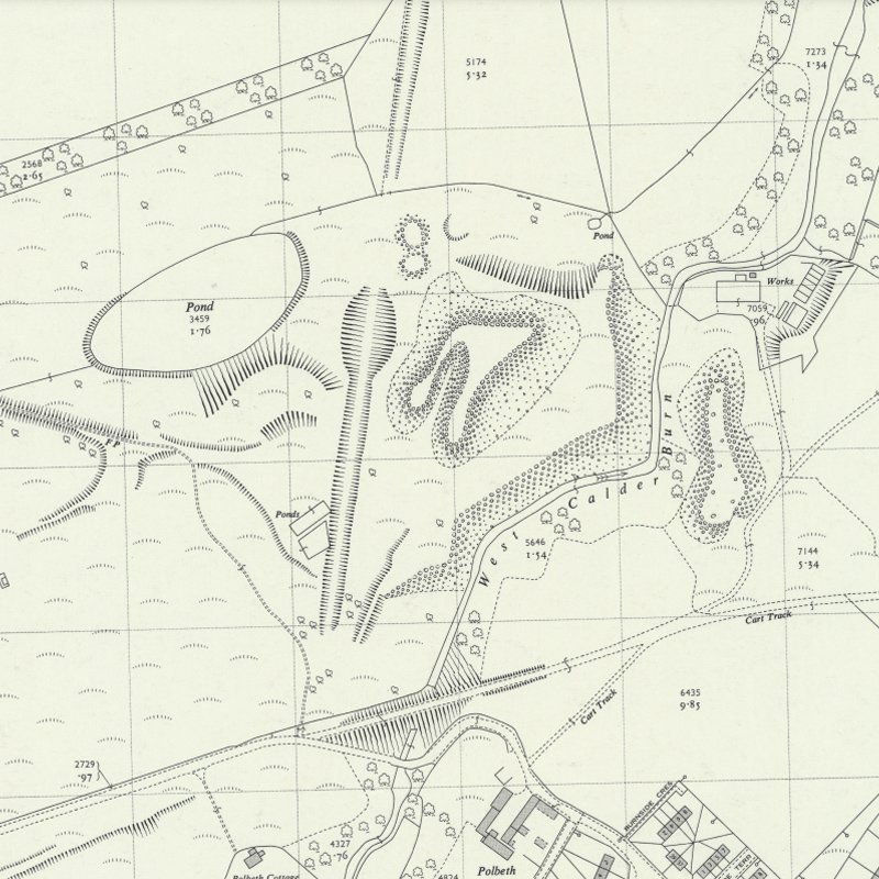 Gavieside No.2 Pit - 1:2,500 OS map c.1955, courtesy National Library of Scotland