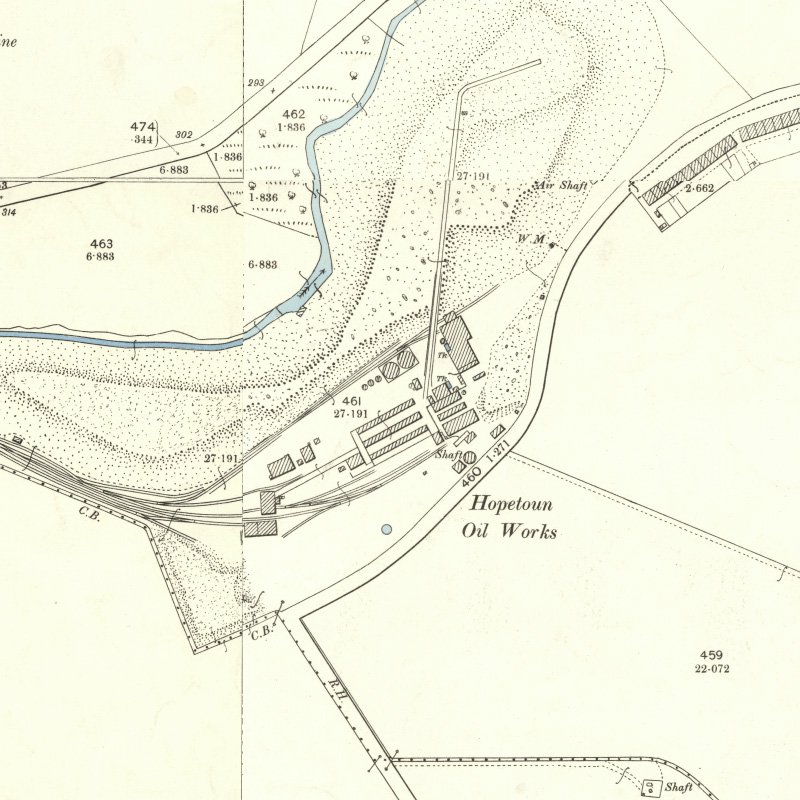 Hopetoun No.2 Pit - 25" OS map c.1897, courtesy National Library of Scotland
