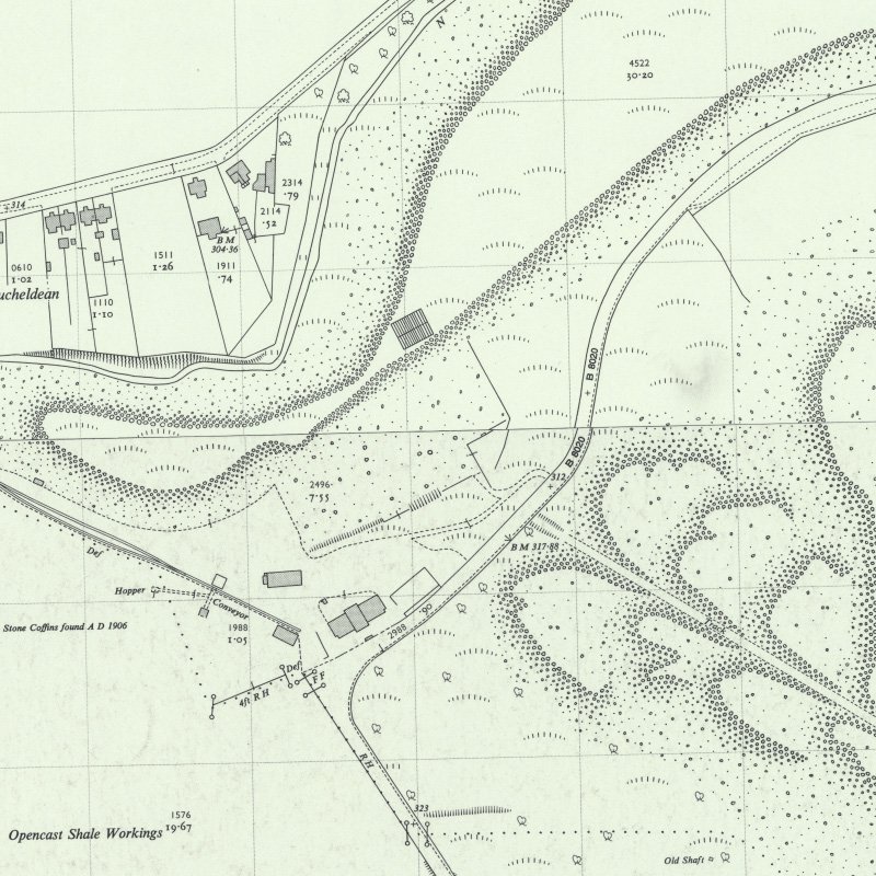 Hopetoun No.2 Pit - 1:2,500 OS map c.1955, courtesy National Library of Scotland