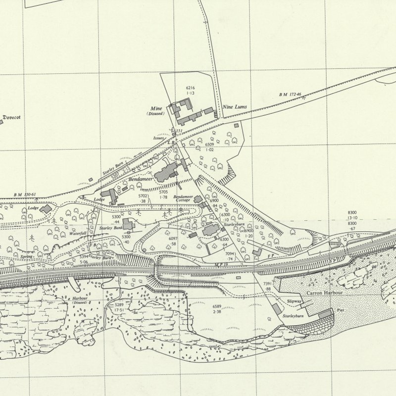 Newbigging No.1 & 2 Mines - 1:2,500 OS map c.1964, courtesy National Library of Scotland