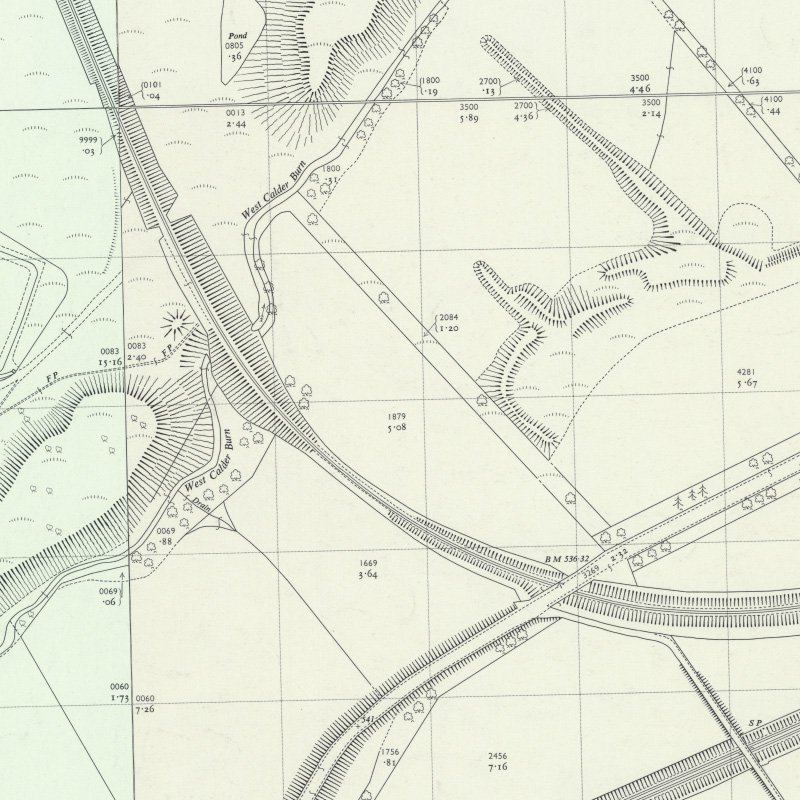 Polbeth No.20 Mine - 1:2,500 OS map c.1962, courtesy National Library of Scotland