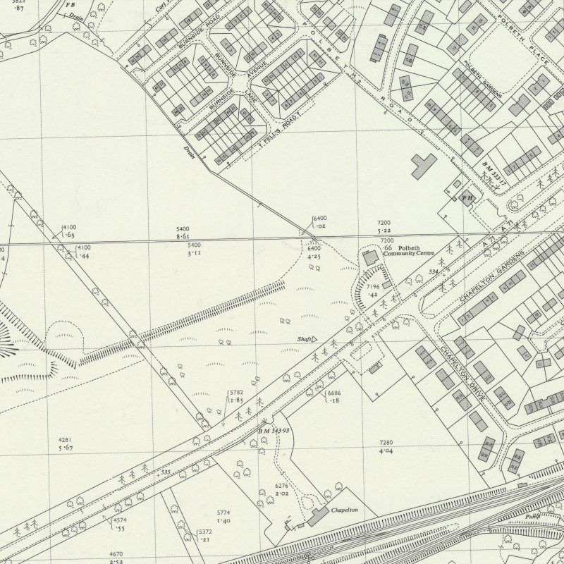 Polbeth No.26 Mine - 1:2,500 OS map c.1962, courtesy National Library of Scotland