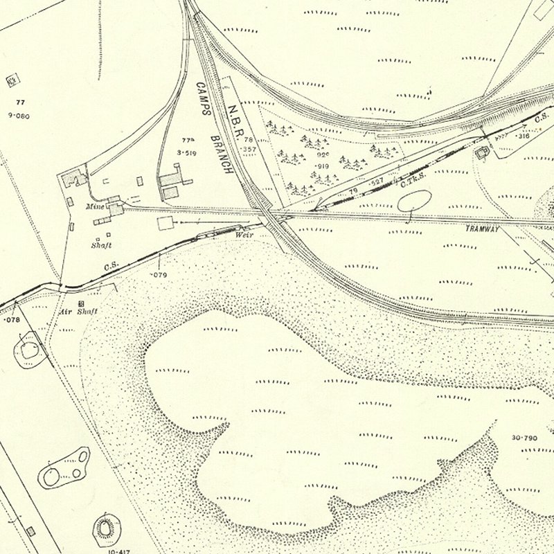 Pumpherston No.4 Mine - 25" OS map c.1917, courtesy National Library of Scotland