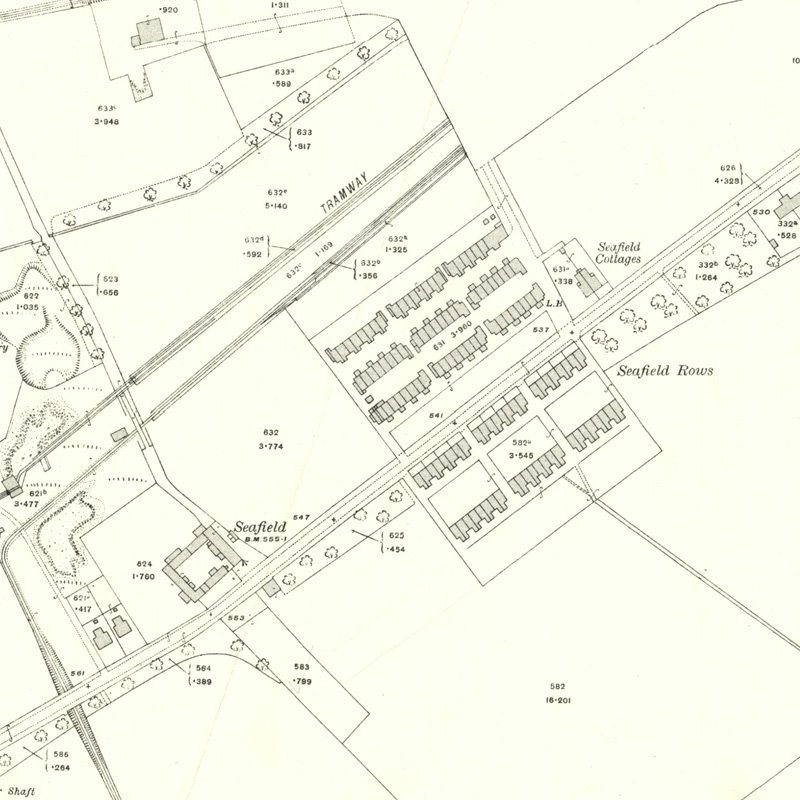 Seafield No.3 Mine - 25" OS map c.1915, courtesy National Library of Scotland