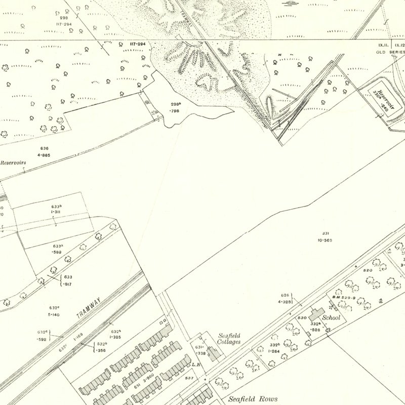 Seafield Coal Mine - 25" OS map c.1916, courtesy National Library of Scotland