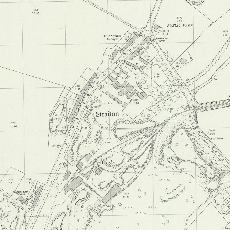 Straiton No.4 Mine - 1:2,500 OS map c.1955, courtesy National Library of Scotland