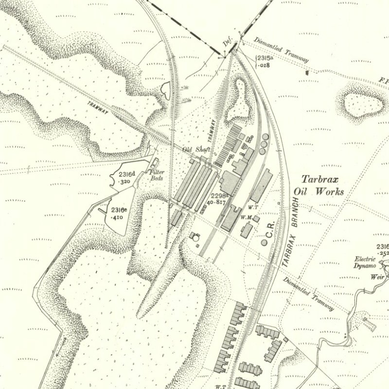 Tarbrax No.2 Pit - 25" OS map c.1911, courtesy National Library of Scotland
