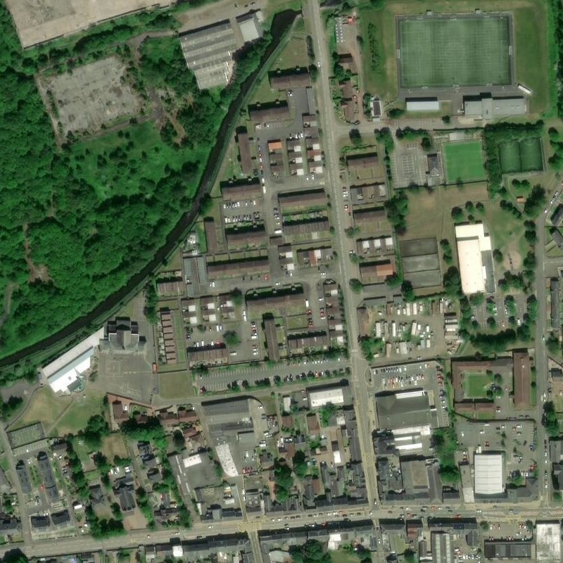 Broxburn Rows - Aerial, courtesy National Library of Scotland