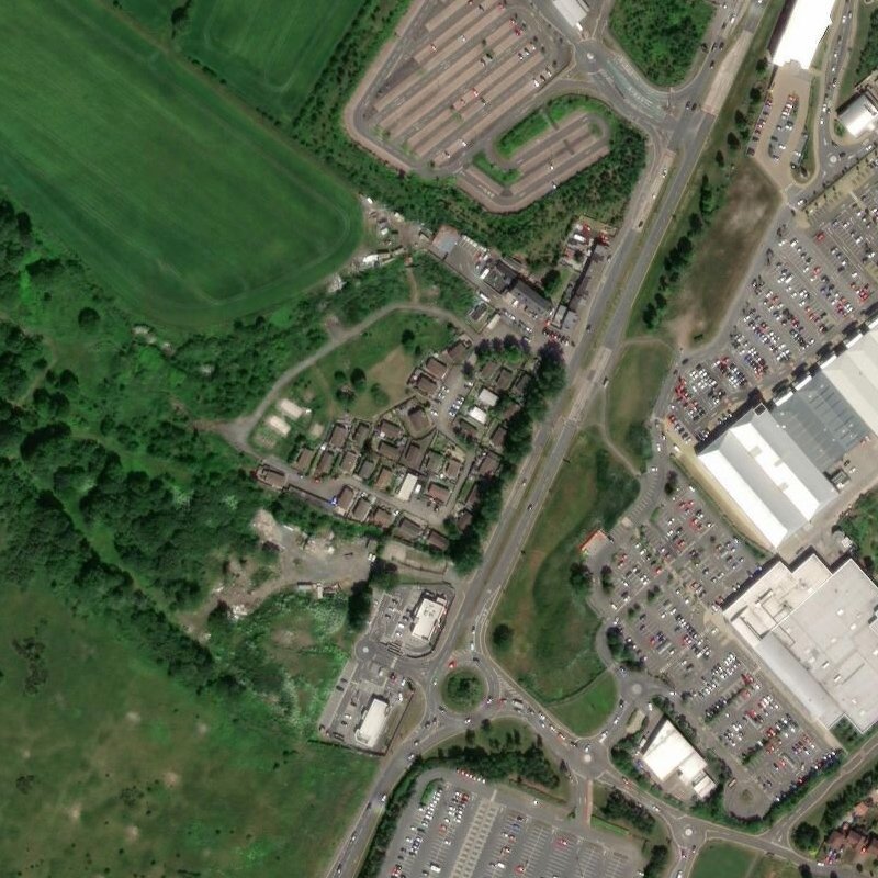 Meadow Bank Cottages - Aerial, courtesy National Library of Scotland