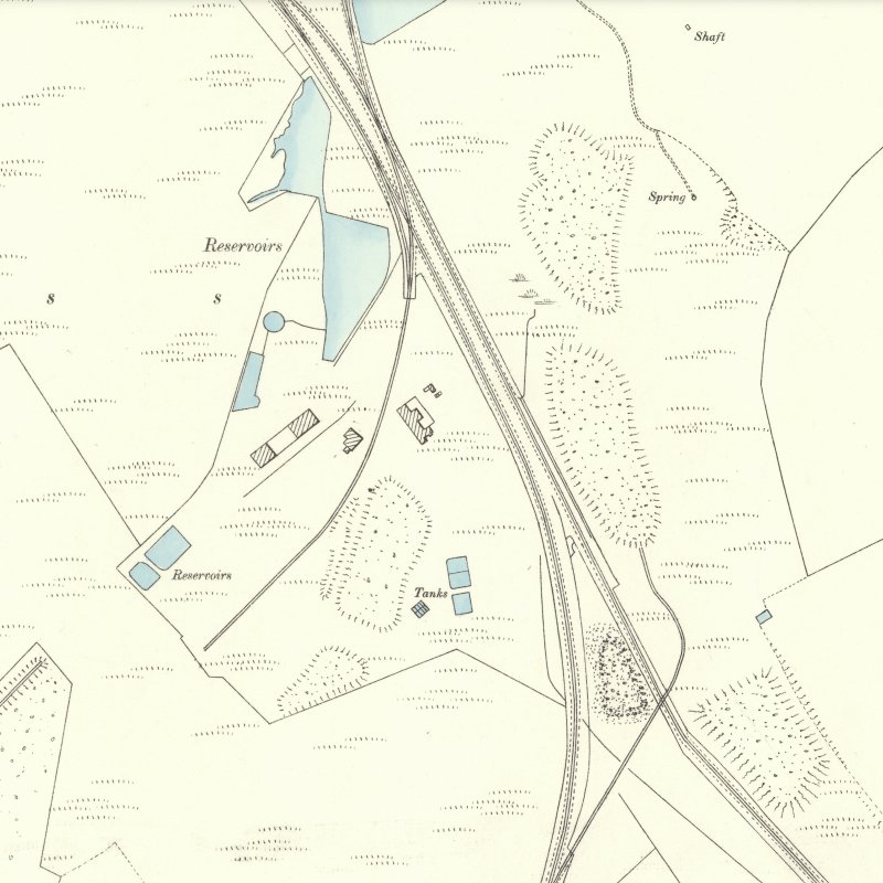 Benhar Oil Works - 25" OS map c.1895, courtesy National Library of Scotland