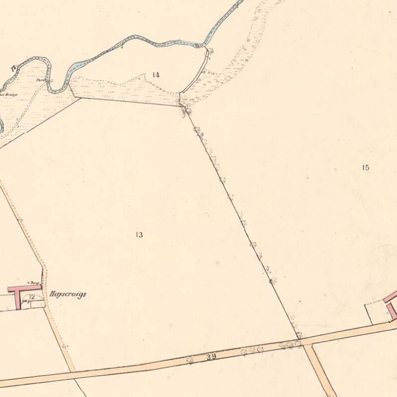Broxburn: Greendykes (Bell) Oil Works - 25" OS map c.1856, courtesy National Library of Scotland