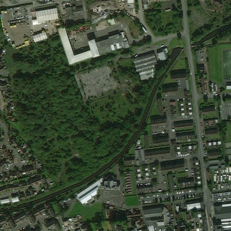 Broxburn: Hallfarm Oil Works - Aerial, courtesy National Library of Scotland