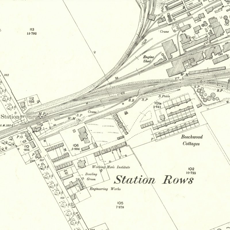 Buckside (Pumpherston) Oil Works - 25" OS map c.1897, courtesy National Library of Scotland
