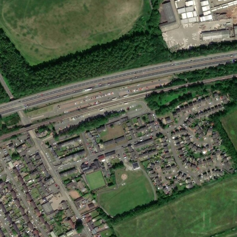 Buckside (Pumpherston) Oil Works - Aerial, courtesy National Library of Scotland