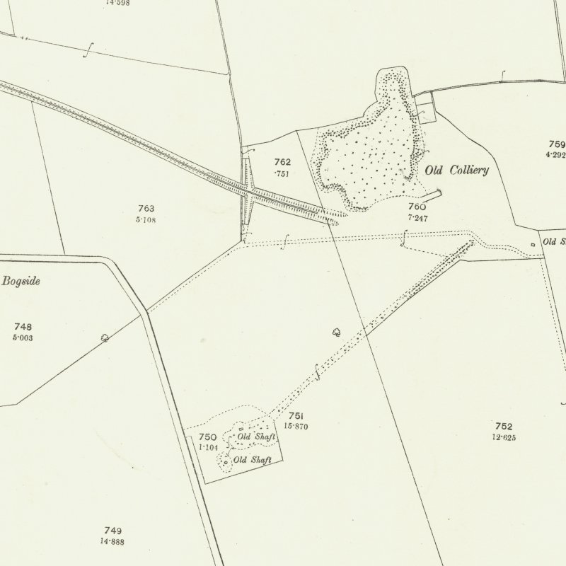 Capeldrae Oil Works - 25" OS map c.1895, courtesy National Library of Scotland