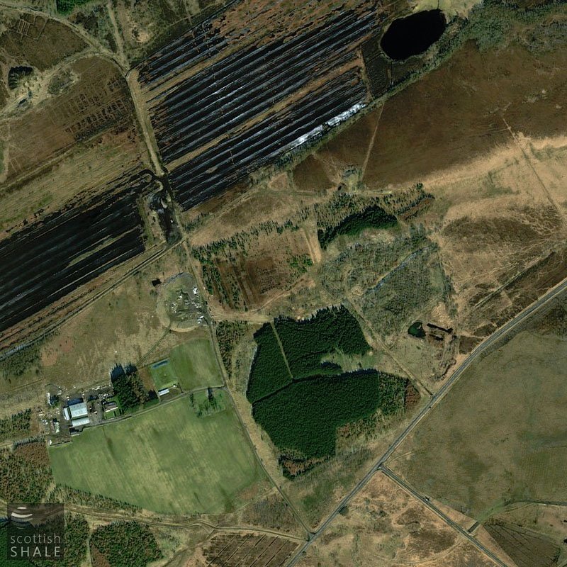 Drumbow Oil Works - Aerial, courtesy National Library of Scotland