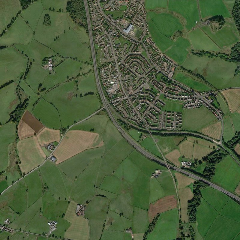 Kirkmuirhill Oil Works - Aerial, courtesy National Library of Scotland