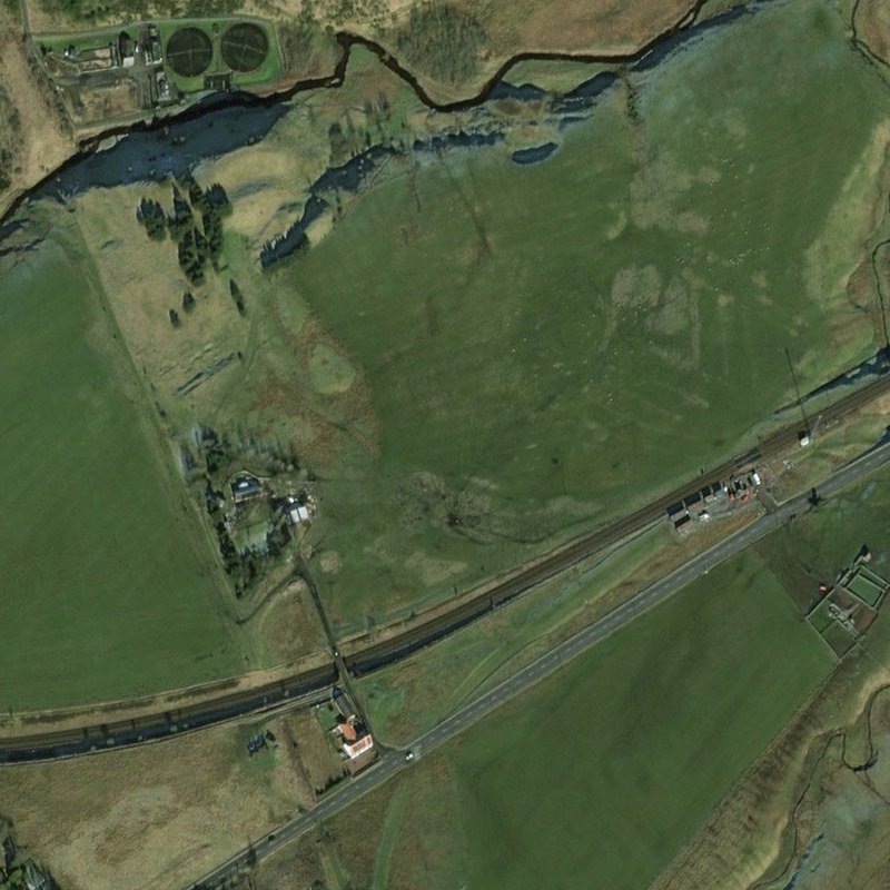 Leavenseat (aka Handaxwood) Oil Works - Aerial, courtesy National Library of Scotland