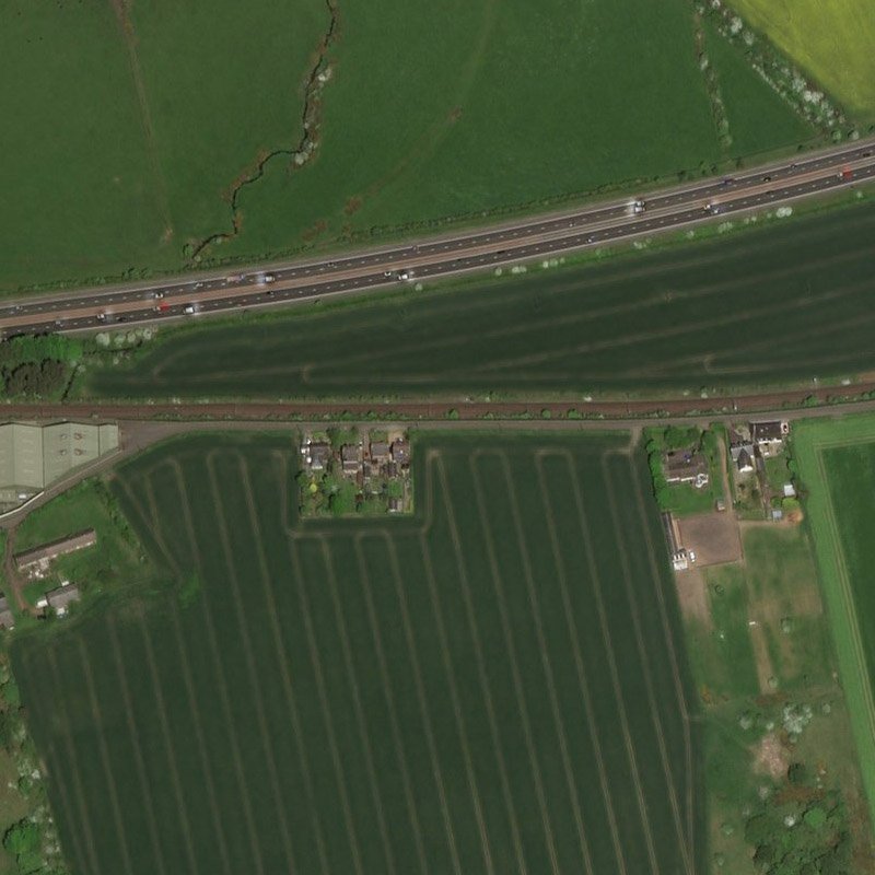 Roman Camp Shale Oil Works - Aerial, courtesy National Library of Scotland