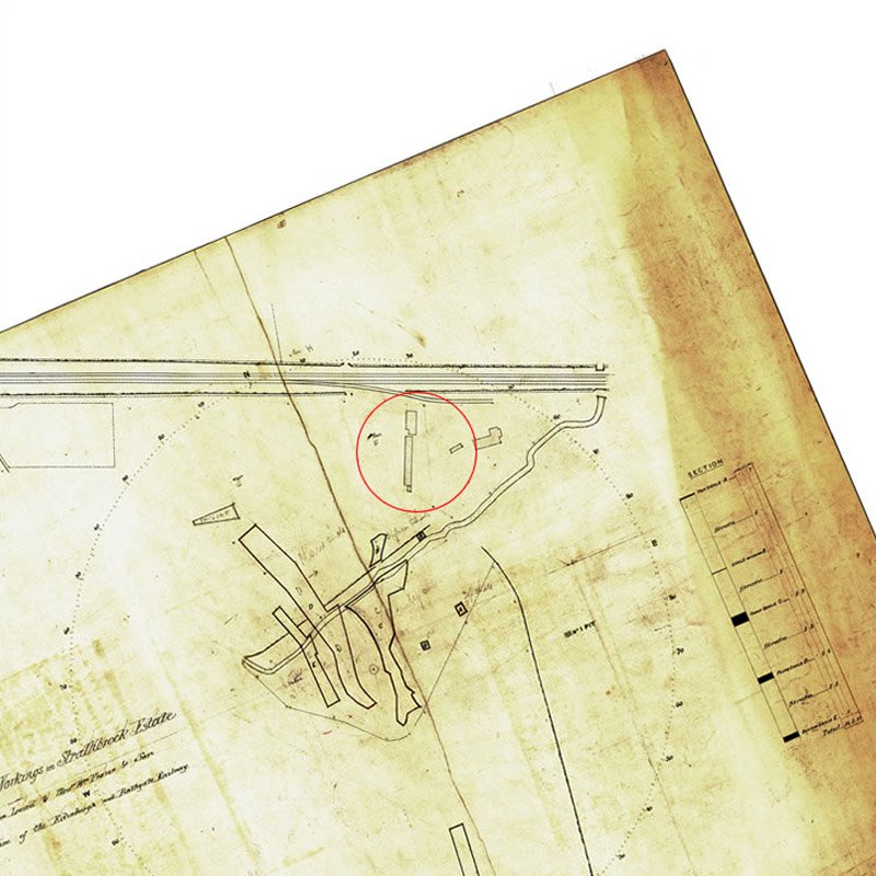 Roman Camp Shale Oil Works - Plan of Shale Working, courtesy British Geological Survey (LPS 44)