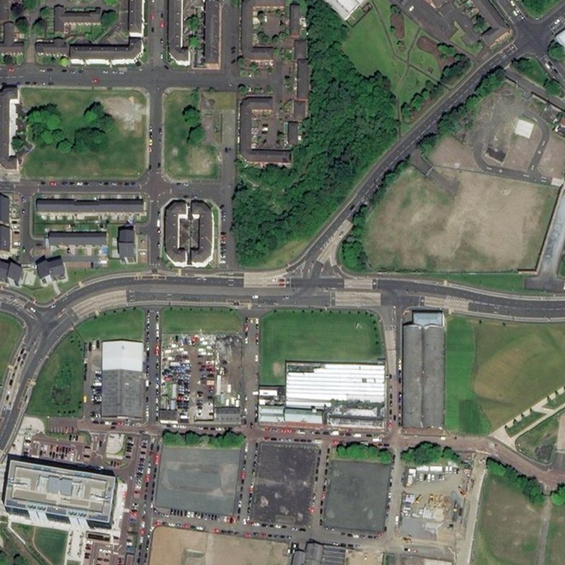 Rumford Street Oil Works - Aerial, courtesy National Library of Scotland