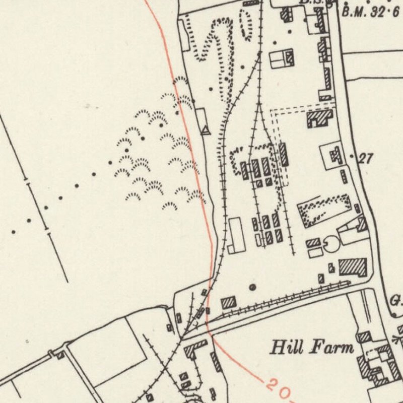 Setch Oil Works - 6" OS map c.1927, courtesy National Library of Scotland