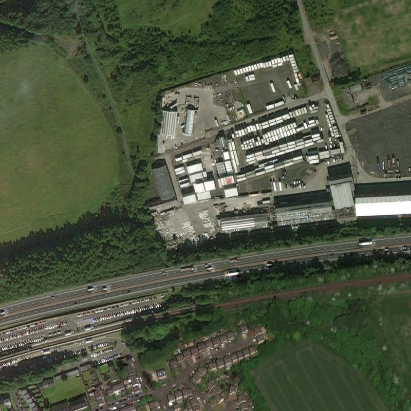 Uphall Oil Works - Aerial, courtesy National Library of Scotland