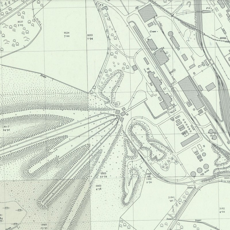Westwood Crude Oil Works - 1:2,500 OS map c.1962, courtesy National Library of Scotland