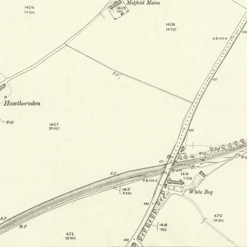 Whitebog (aka Eldin) Oil Works - 25" OS map c.1894, courtesy National Library of Scotland